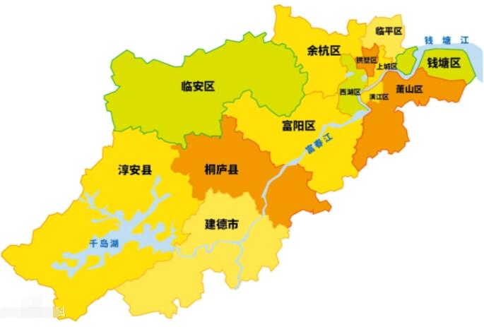 杭州区域划分（杭州最新区域划分图）